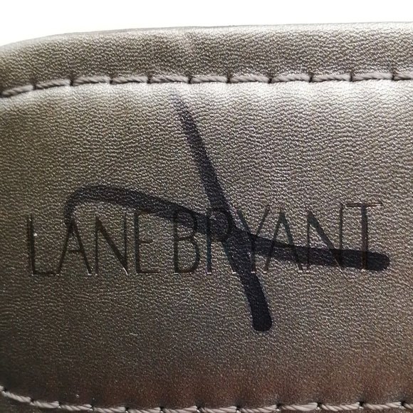 Lane Bryant Womens Embellished Slip On Thong Sandals Silver Gems Flat Heel 10W - Picture 9 of 10